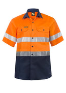 NCC APPAREL WS4001 Two Tone S/S Shirt W CSR Tape - Star Uniforms Australia