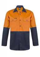 NCC APPAREL WS3022 Two Tone LONG Sleeve Shirt - Star Uniforms Australia