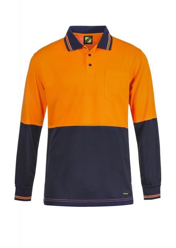 NCC - WORKCRAFT WSP202 Hi Vis Two Tone LS Polo Pocket