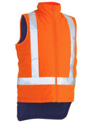 Bisley Taped Hi Vis Puffer Vest With X Back-BV0379XT