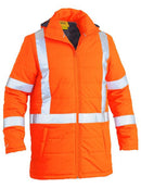 Bisley Taped Hi Vis Puffer Jacket With X Back-BJ6379XT