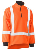 Bisley-X Taped Timc Hi Vis Polar Fleece 1/4 Zip Pullover-BK6249XT