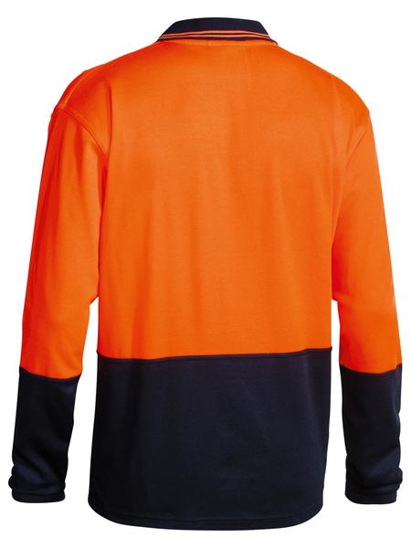 Bisley 2 Tone Hi Vis Polo Shirt - Long Sleeve-BK6234