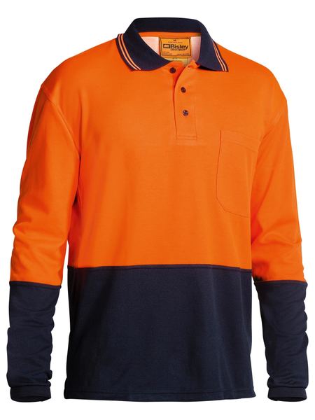 Bisley 2 Tone Hi Vis Polo Shirt - Long Sleeve-BK6234