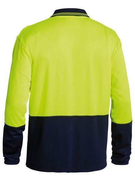 Bisley 2 Tone Hi Vis Polo Shirt - Long Sleeve-BK6234