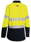 Bisley Tencate Tecasafe Plus Women's Taped Two Tone Hi Vis FR Vented Long Sleeve Shirt-BL8082T