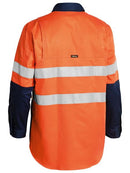 Bisley 3m Taped 2 Tone Hi Vis Mens Industrial Cool Vent Shirt-BS6448T