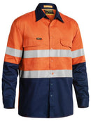 Bisley 3m Taped 2 Tone Hi Vis Mens Industrial Cool Vent Shirt-BS6448T