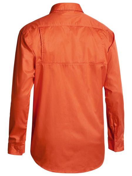 Bisley Hi Vis Cool Lightweight Drill Shirt - Long Sleeve-BS6894