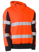 Bisley Taped Hi Vis Stretchy Fleece Hoodie-BK6815T