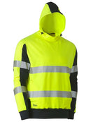 Bisley Taped Hi Vis Stretchy Fleece Hoodie-BK6815T