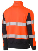 Bisley Taped Hi Vis Stretchy Fleece Zip Pullover-BK6817T