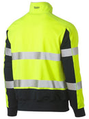 Bisley Taped Hi Vis Stretchy Fleece Zip Pullover-BK6817T