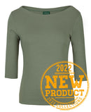 JB's Wear-C of C Ladies 3/4 Sleeve Boat bNeck Tee - 1BT3