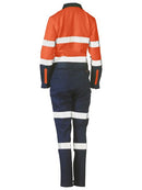 Bisley Womens Taped Hi Vis Cotton Drill Coverall-BCL6066T
