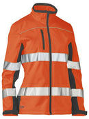 Bisley Womens Taped Two Tone Hi Vis Soft Shell Jacket-BJL6059T
