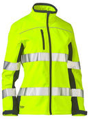 Bisley Womens Taped Two Tone Hi Vis Soft Shell Jacket-BJL6059T