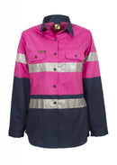 WORKCRAFT - Ladies HiVis Shirt Csr Tape - L/S  - WSL503