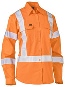 Bisley Women's X Taped Biomotion Hi Vis Cool Lightweight Drill Shirt-BL6166XT