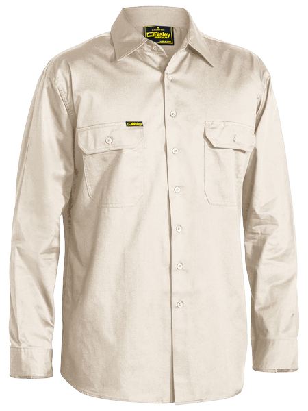 Bisley Cool Lightweight Drill Shirt - Long Sleeve-BS6893