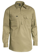 Bisley Closed Front Cotton Light Weight Drill Shirt - Long Sleeve-BSC6820
