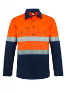 WORKCRAFT - Hybrid HiVis Close Front Shirt - WS6031