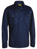 Bisley Closed Front Cotton Drill Shirt - Long Sleeve-BSC6433