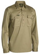 Bisley Closed Front Cotton Drill Shirt - Long Sleeve-BSC6433