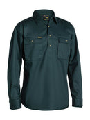 Bisley Closed Front Cotton Drill Shirt - Long Sleeve-BSC6433