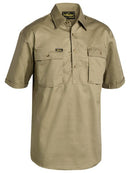 Bisley Closed Front Cotton Drill Shirt - Short Sleeve-BSC1433