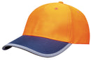 Headwear Luminescent Safety Cap with Reflective Trim - 3021