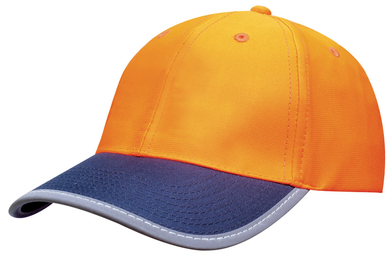 Headwear Luminescent Safety Cap with Reflective Trim - 3021