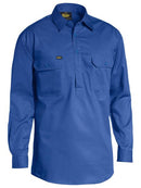 Bisley Closed Front Cotton Light Weight Drill Shirt - Long Sleeve-BSC6820