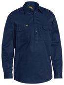 Bisley Closed Front Cotton Light Weight Drill Shirt - Long Sleeve-BSC6820