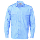 DNC Epaulette Polyester/Cotton Work Shirt - Long Sleeve 3214 - Star Uniforms Australia