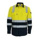 DNC Hivis 2 tone L/W cotton bio-motion & "x" back shirt with CSR R/tape - L/S 3547 - Star Uniforms Australia