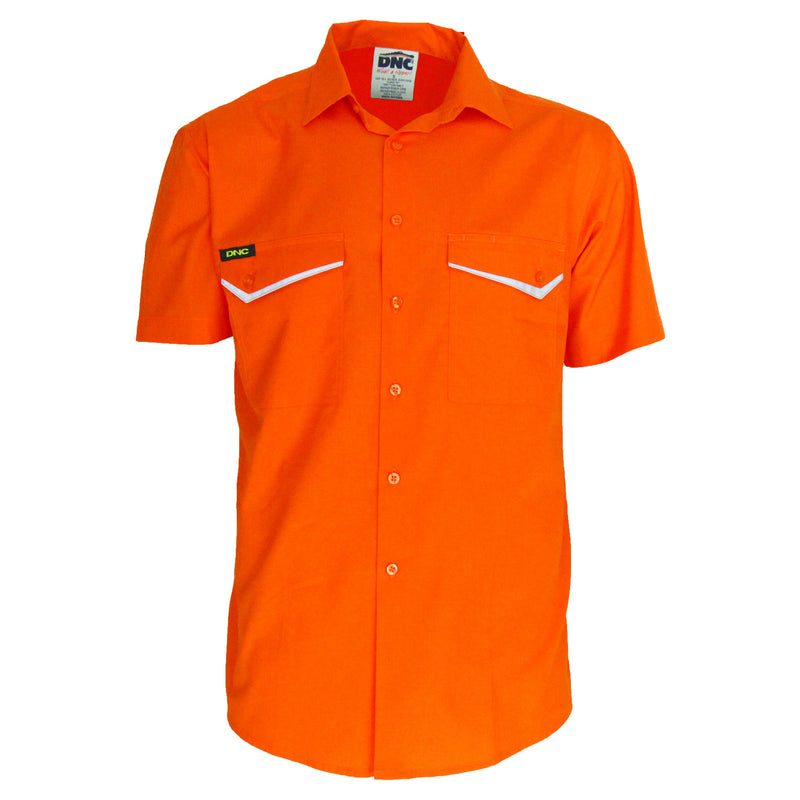 DNC HiVis RipStop Cotton Cool Shirt, S/S 3583 - Star Uniforms Australia