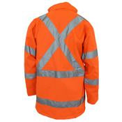DNC HiVis "X" back "6 in 1" Rain jacket Biomotion tape 3797 - Star Uniforms Australia