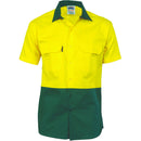 DNC HiVis Two Tone Cotton Drill Shirt - Short Sleeve 3831 - Star Uniforms Australia