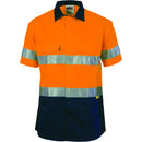 DNC HiVis Two Tone Drill Shirt with 3M 8906 R/Tape - short sleeve 3833 - Star Uniforms Australia