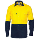 DNC HiVis Two Tone Drill Shirt with Press Studs 3838 - Star Uniforms Australia