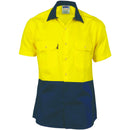 DNC HiVis 2 Tone Cool-Breeze Cotton Shirt - Short Sleeve 3839 - Star Uniforms Australia