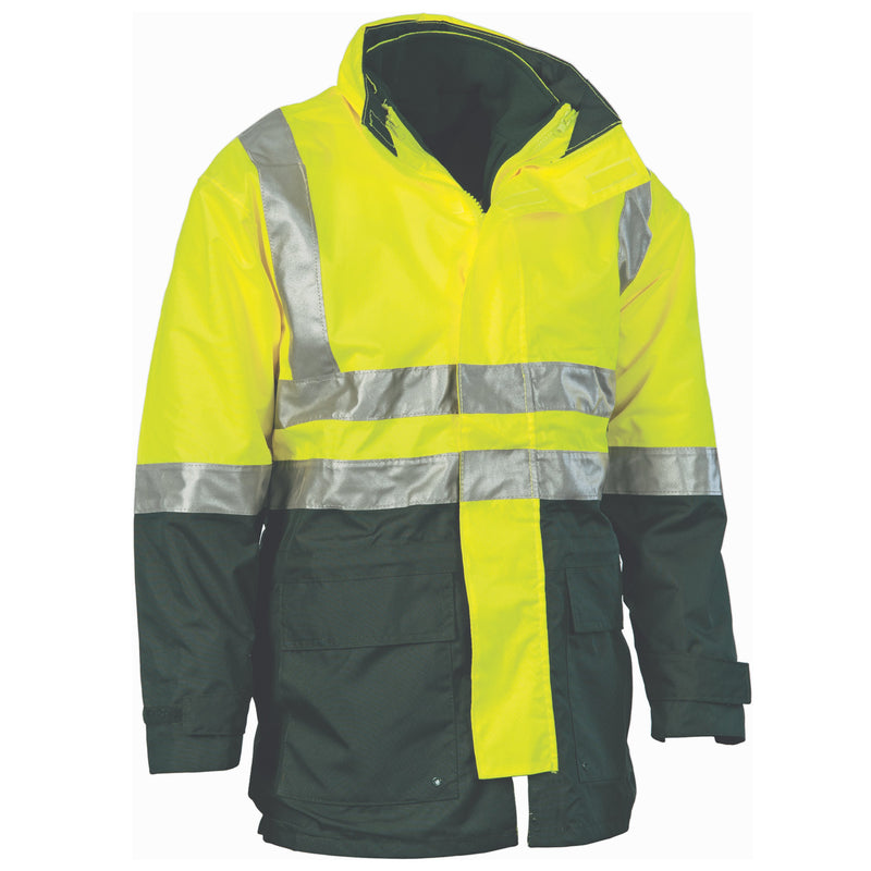 DNC 4 in 1 HiVis Two Tone Breathable Jacket with Vest and 3M R/Tape 3864 - Star Uniforms Australia