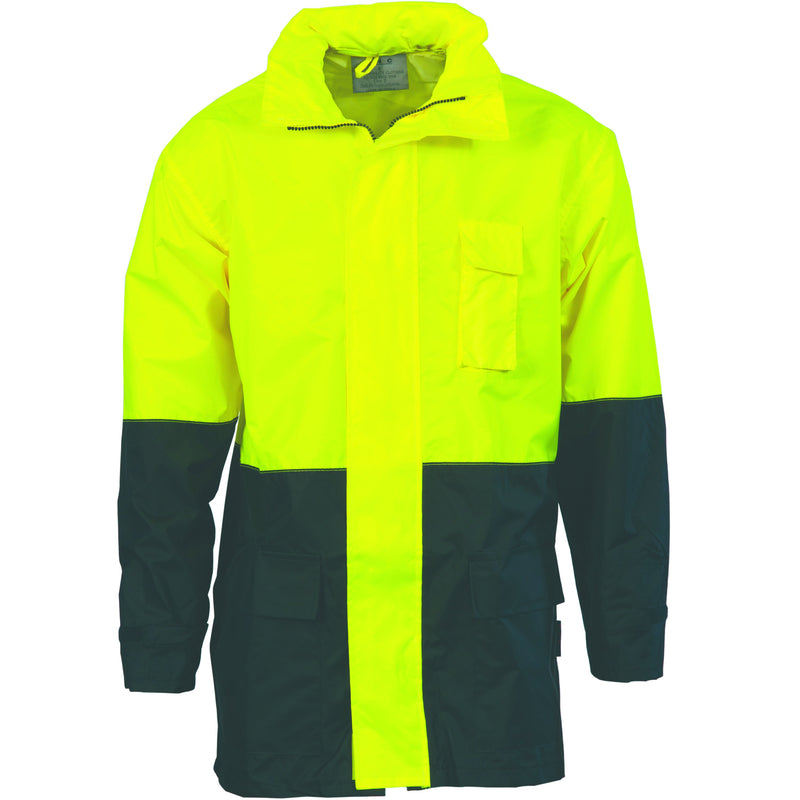 DNC HiVis Two Tone Light weight Rain Jacket Product Code: 3877 - Star Uniforms Australia