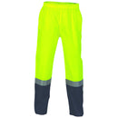 DNC HiVis Two Tone Light weight Rain pants with 3M R/Tape 3880 - Star Uniforms Australia