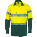 DNC HiVis Cool-Breeze Cotton Shirt with 3M 8910 R/Tape - Long sleeve 3886 - Star Uniforms Australia