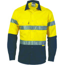 DNC HiVis Cool-Breeze Cotton Shirt with 3M 8910 R/Tape - Long sleeve 3886 - Star Uniforms Australia