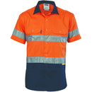 DNC HiVis Cool-Breeze Cotton Shirt with 3M 8906 R/Tape - Short sleeve 3887 - Star Uniforms Australia