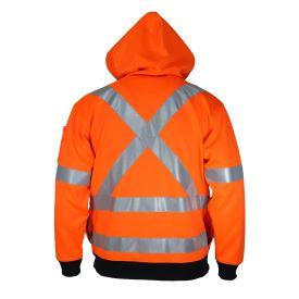 DNC-Hi-Vis Full Zip “X” Back Fleecy Hoodie-3935