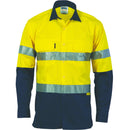 DNC HiVis 3 Way Cool-Breeze Cotton Shirt with CSR/Tape - Long sleeve 3948 - Star Uniforms Australia
